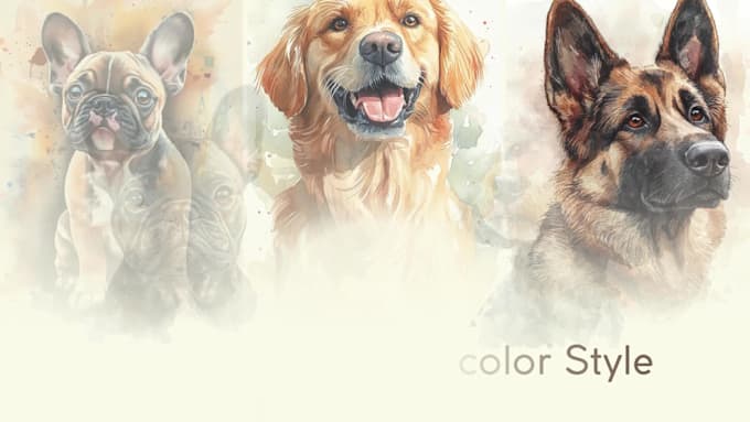 create stunning watercolor pet portraits in 24 hours
