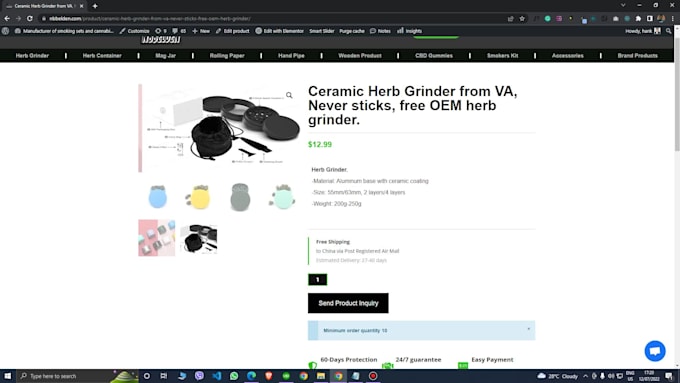 create a cbd weed manufacturer seller website