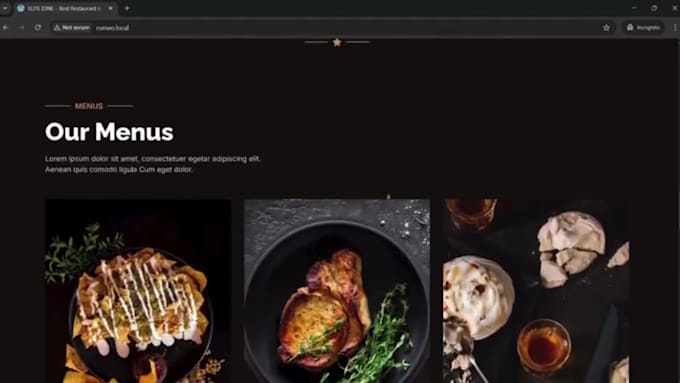create a restaurant website with online ordering or reservations system