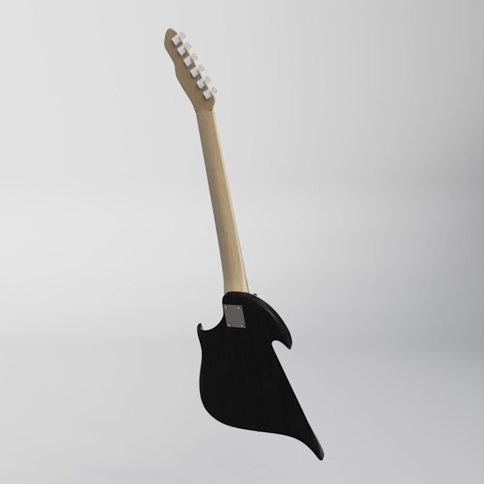 make a 3d model of any guitar, musical instrument render