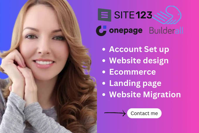 create a stunning onepage website builderall site123