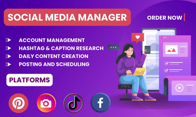 Be your professional social media manager by Msarmad_1 | Fiverr