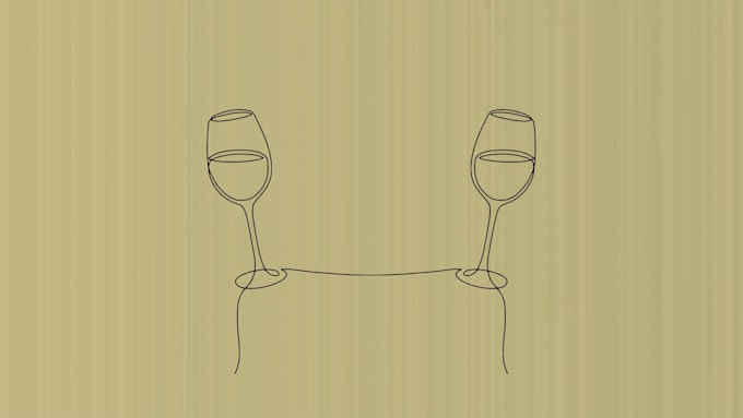 create continuous line art drawing with animated video