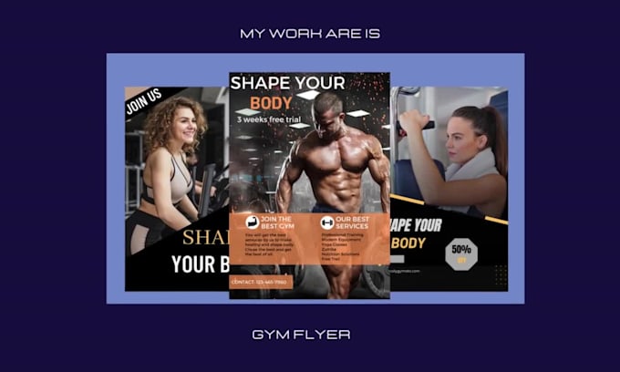 design professional flyer for gym trade corporate food event new business flyer