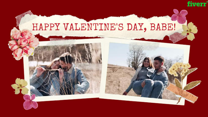 design  valentines day flyer cards poster and video