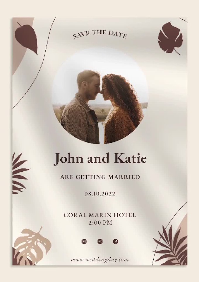 design indian e wedding card with doddle