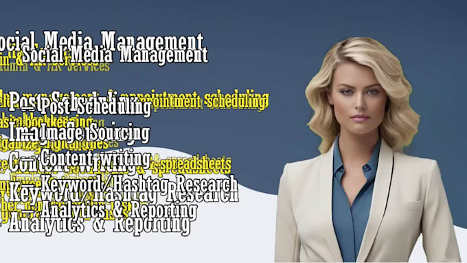provide admin HR, social media management, virtual assistant services