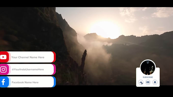 create animated youtube subscribe buttons, like and share