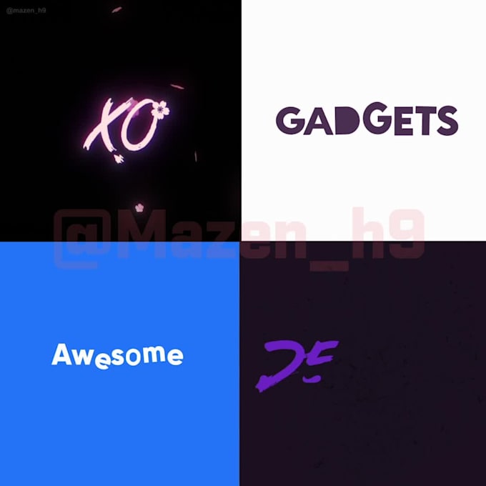 create professional gfx typography animations