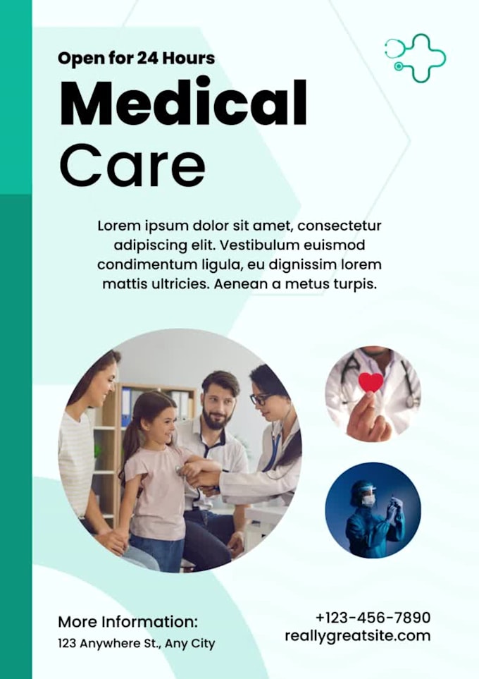 design professional medical  business flyer