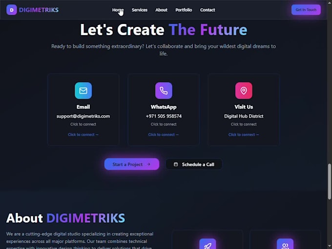 develop stunning react js frontend website with tailwind CSS
