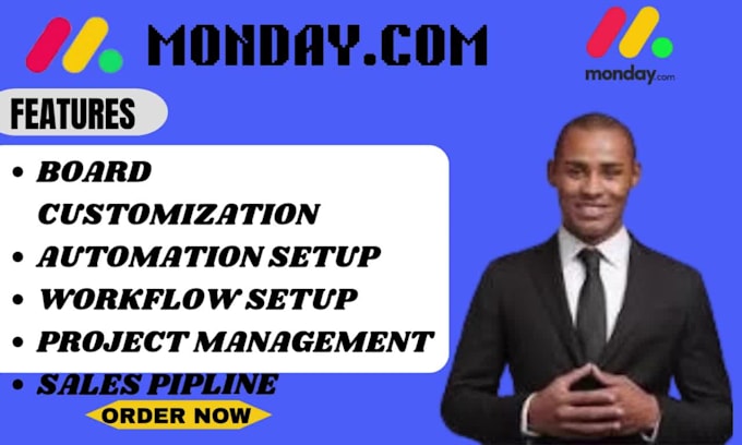 setup and automate monday CRM workflow for project management