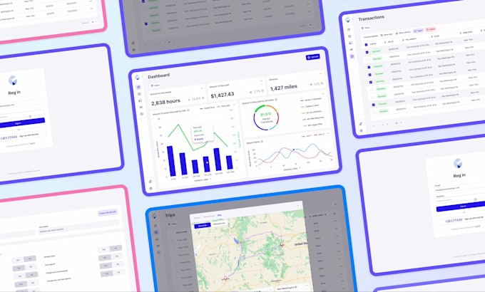 make ui ux design for saas, web app, dashboard in figma