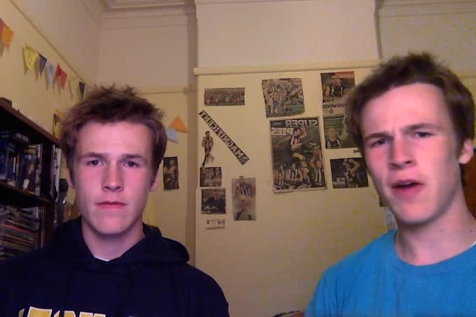 get australian twins to read out your message