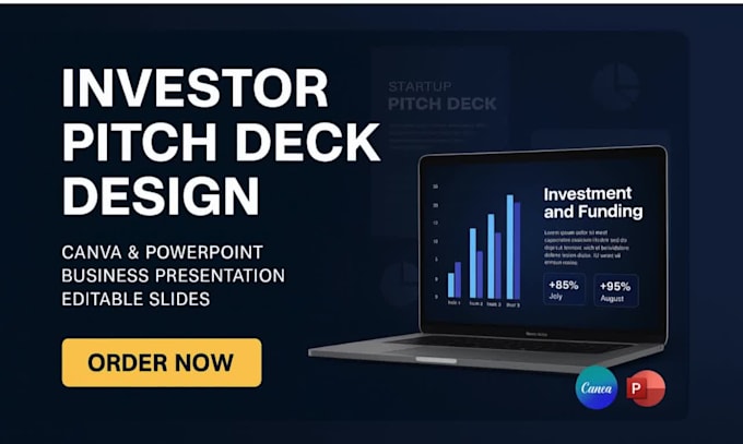 Design a modern canva investor pitch deck business presentation by ...