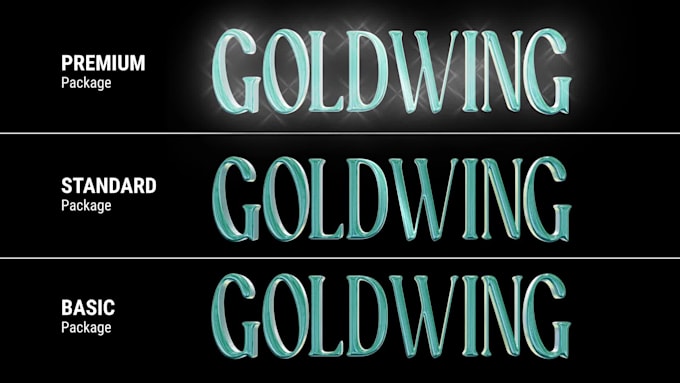 animated 3d metallic logo and text