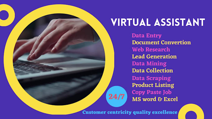 Be your virtual assistant, data entry and copy paste job by ...