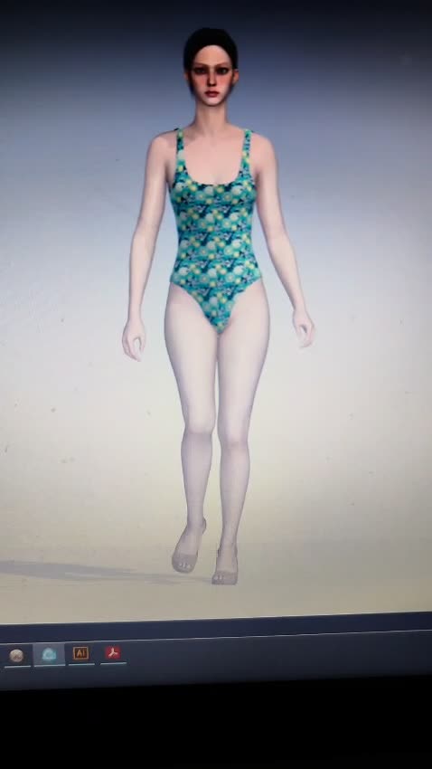 create a swimsuit sewing pattern with 3d simulation