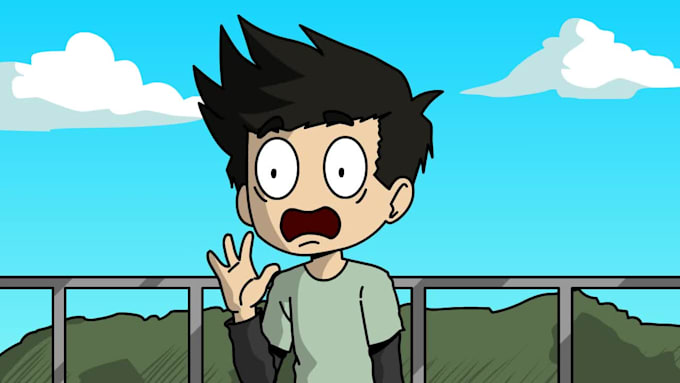 create a 2d cartoon animation video