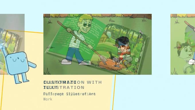create captivating children book illustrations and covers