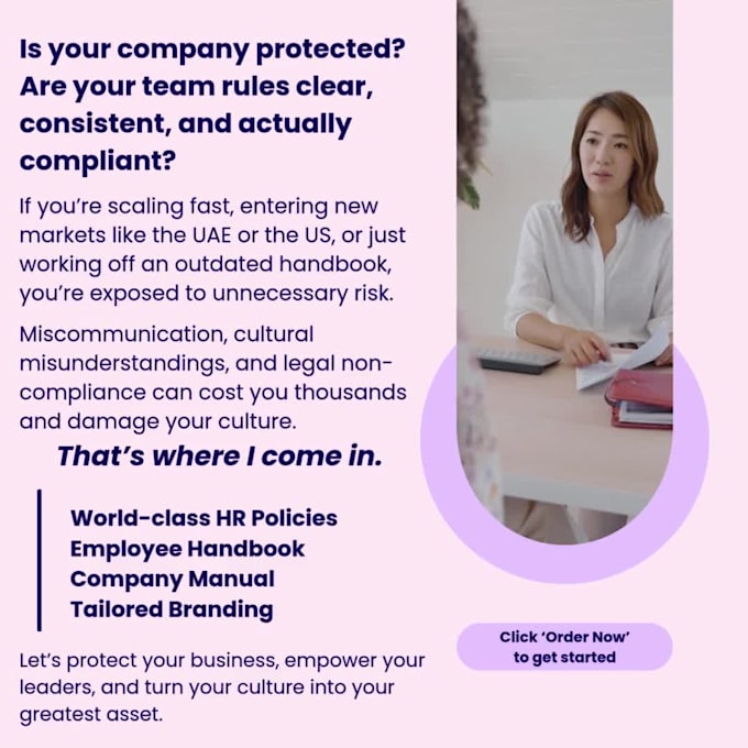 write company HR policies, employee handbooks and brandbook