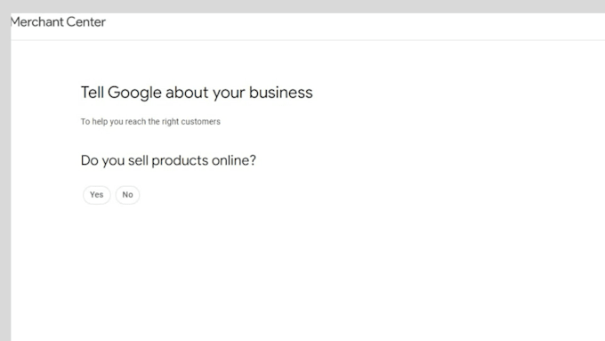 set up google merchant center