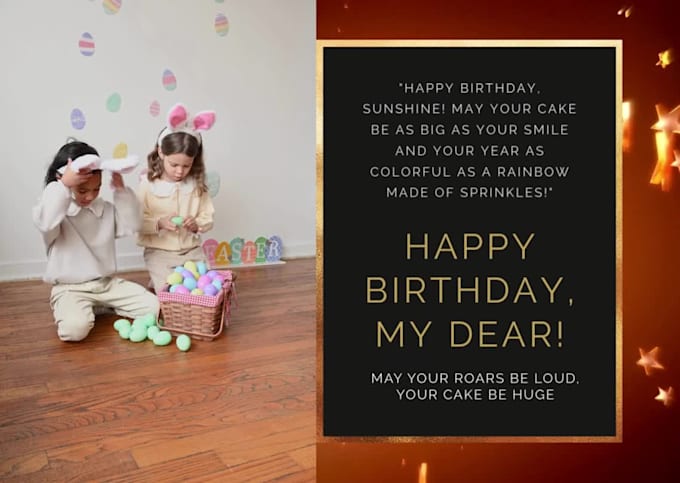 design a unique birthday card, invitation card, surprise card,wedding gift card