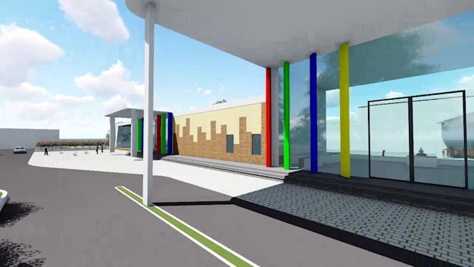 architecture sketchup 3d and realistic render in lumion