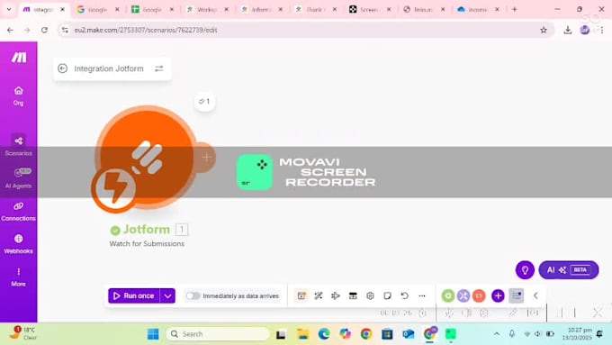 automate jotform with google sheets  onedrive using zapier  make