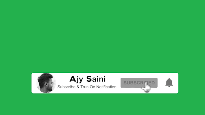 create youtube subscribe and bell animation for you