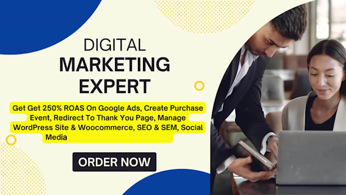 setup and optimize google ads, SEO, purchase event,thank you page, wordpress