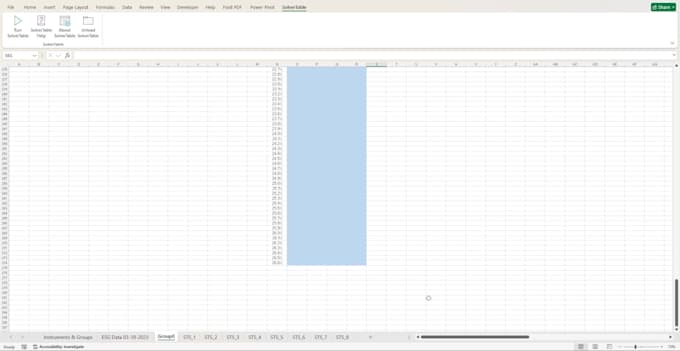 do financial sensitivity analysis using solvertable