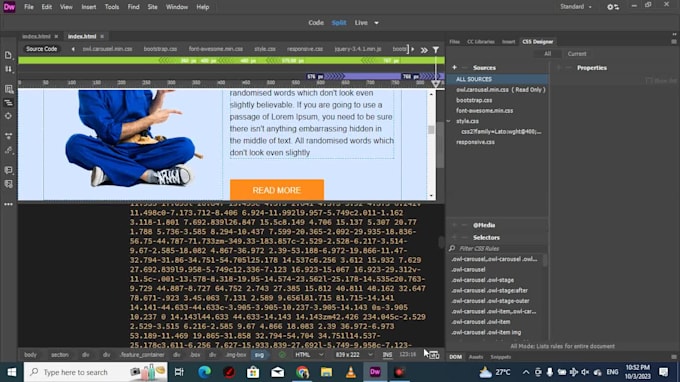 create or redesign website into a new and unique look with dreamweaver