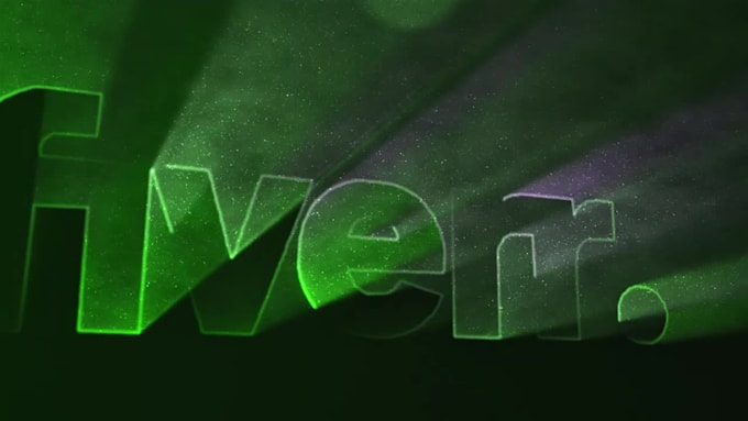 do 3d neon intro text logo animation youtube intro