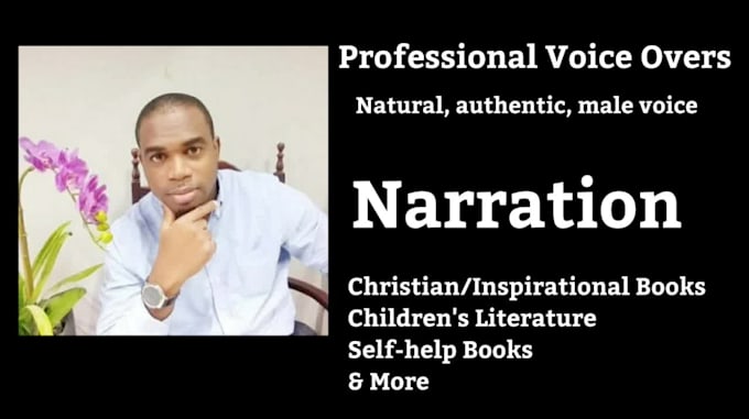 do a male voice over and also do unvoiced narration