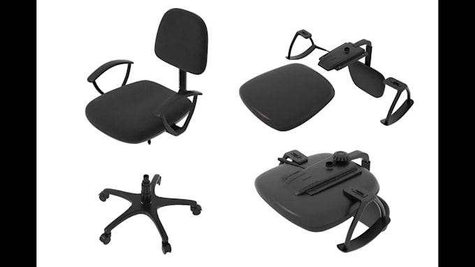 create 3d animation video high quality furniture assembling