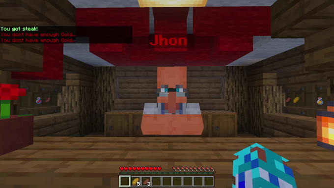 create a minecraft bedrock shop npc