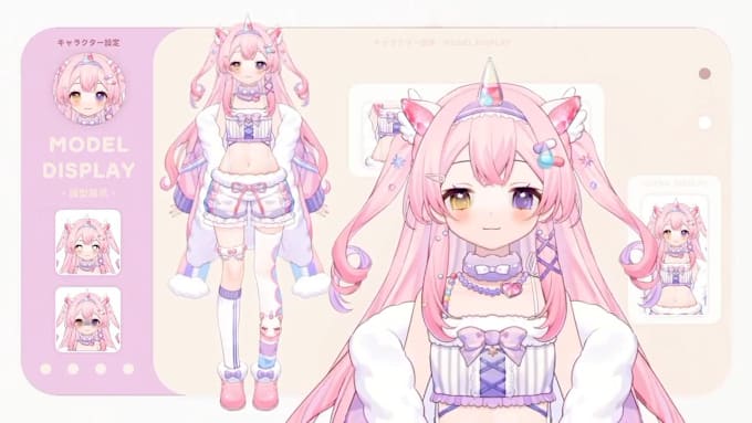 Design live2d vtuber, 2d vtuber model, anime, facerig, vtuber streaming ...