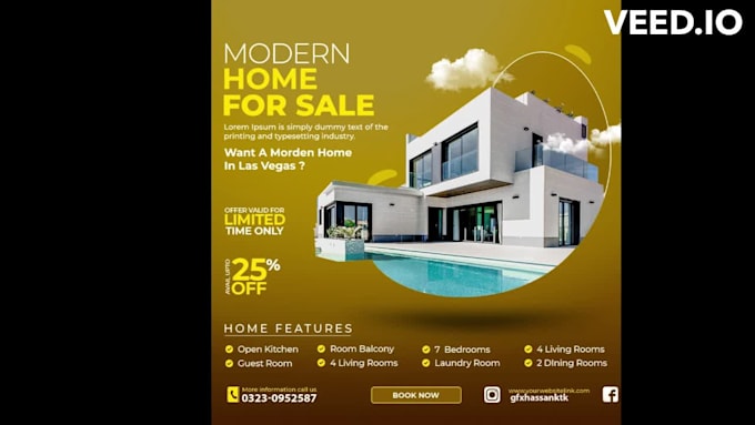 create modern real estate poster