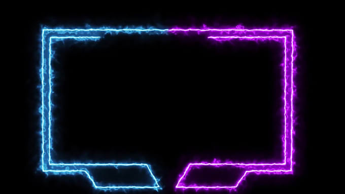 custom animated twitch logo, kick stream overlay panels screens banners facecam