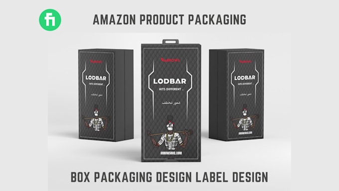 do amazon product packaging, label design, box design, thankyou card in 24 hours