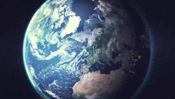 create an earth zoom video animation