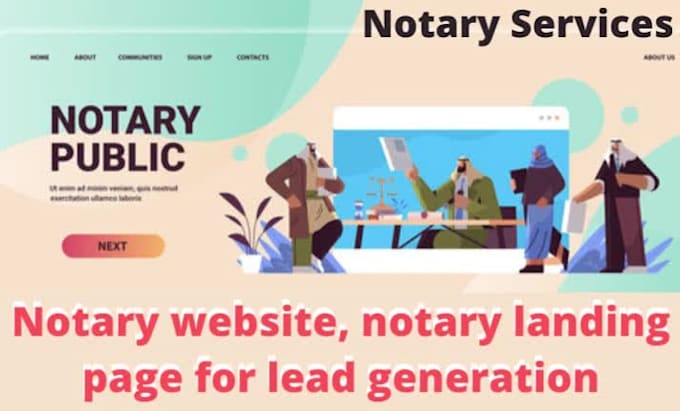 build notary website, notary landing page for leads