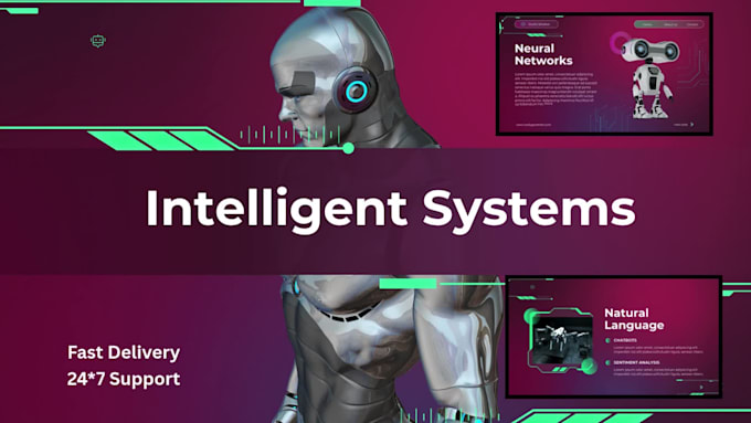 design modern ai and robotics presentation with stunning visuals