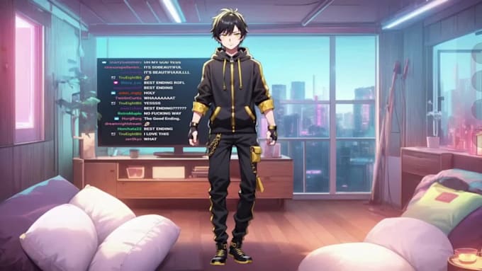 design and rig live2d vtuber model 2d vtuber model live 2d vtuber commission