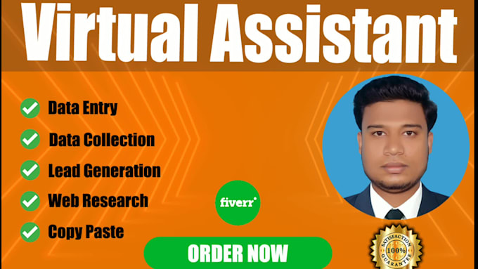 be your virtual assistant for data entry lead generation