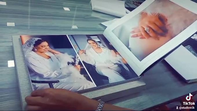 do professional  wedding album designing an printing