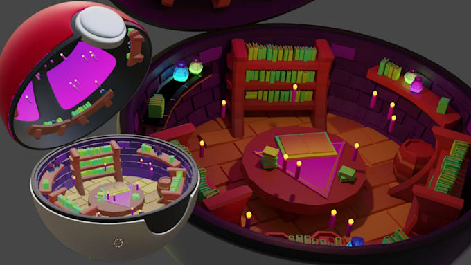 create the inside of a pokeball