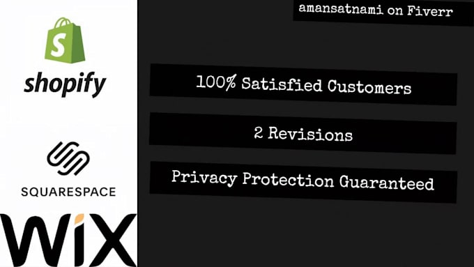 connect your domain to shopify, wix or squarespace
