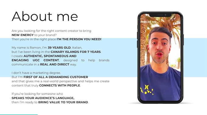 create italian ugc video for your brand